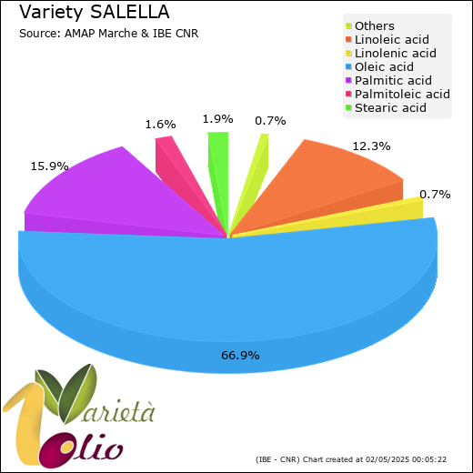 Fatty acids composition of cultivar 