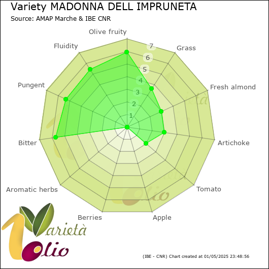 Sensory profile of 
