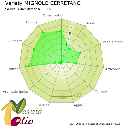 Sensory profile of 